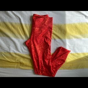 Orange Adidas Leggings